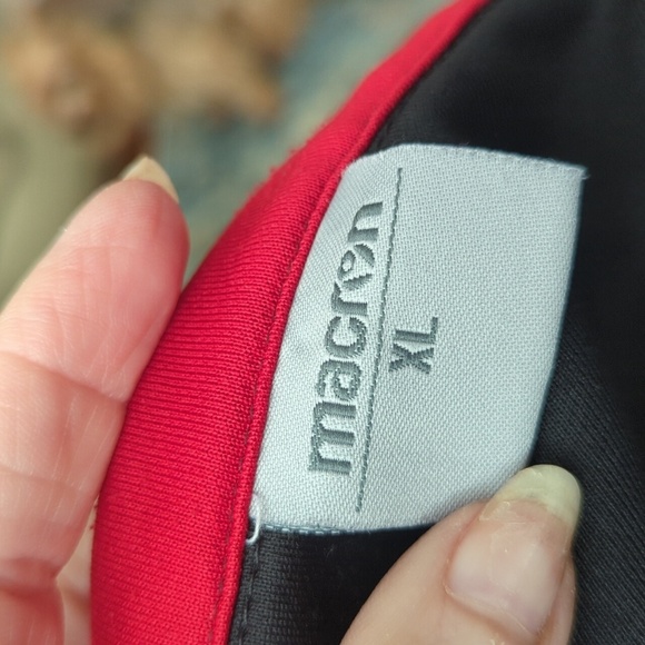 MACRON Red/ Black Phoenix Rising Soccer Club Zip Up Knit Jacket Sz XL - Picture 6 of 12